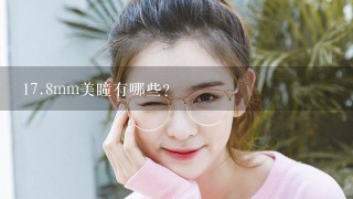 17.8mm美瞳有哪些?